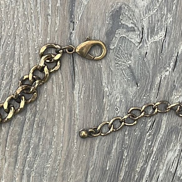 Aldo Turquoise Blue Enamel and Crystal Statement Necklace-20” Total Length - Picture 6 of 9